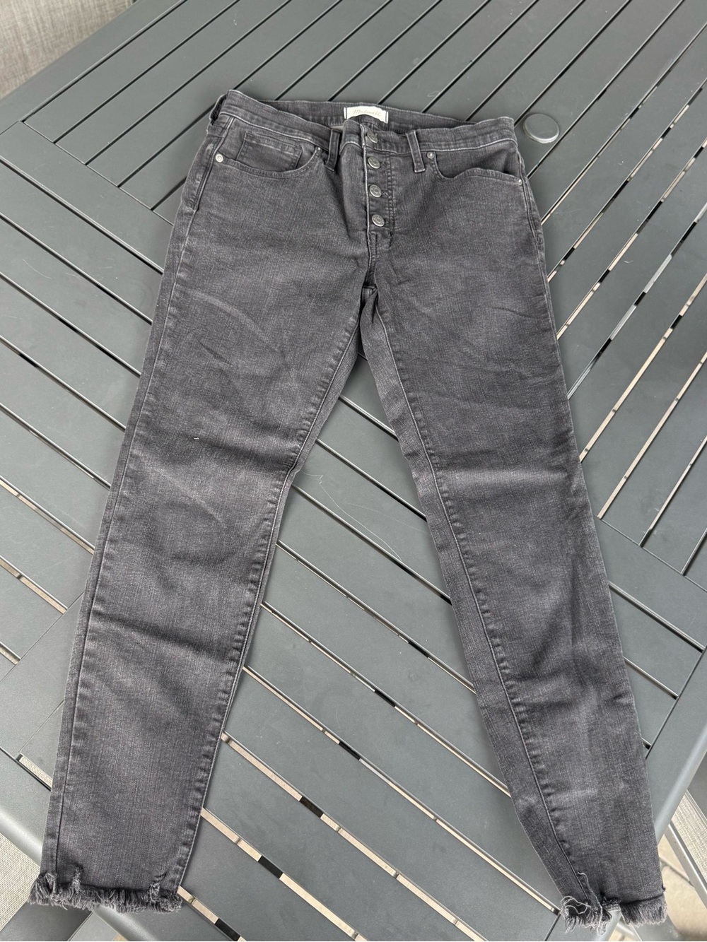 Madewell Charcoal Black mid-Rise Jeans